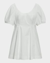 Puff-Sleeve Mini Dress