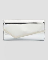 Emmie Metallic Leather Clutch Bag