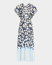 Remy Printed Short-Sleeve Midi Dress