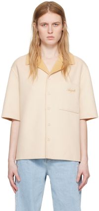 Axel Arigato Chemise Holiday beige et jaune