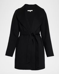 Double-Face Cashmere & Wool Wrap Coat