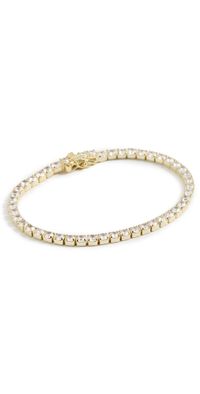 SHASHI Medium Tennis Bracelet Gold One Size