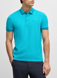 Boss - Polo en coton - Taille 2XL - Bleu