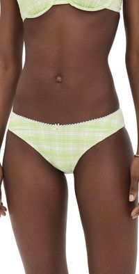 Solid & Striped Daphne Bikini Bottoms Seersucker Matcha M