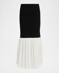 Colorblock Peplum Maxi Skirt