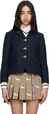Thom Browne Navy High Break Sportcoat Blazer