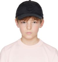Stone Island Junior Kids Black Recycled Nylon Cap
