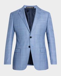 Men's Houndstooth Plaid Sport Coat