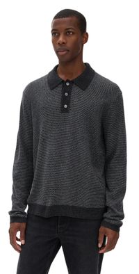 RAILS Anders Polo Sweater Charcoal Ice S
