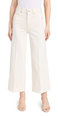 LE JEAN Juliette Wide Leg Ankle Jeans Bone 28