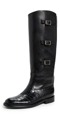 Paris Texas Montana Buckle Boots Carbone/Black 40