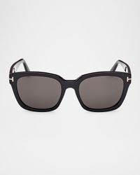 Haylay Acetate Rectangle Sunglasses