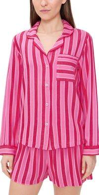Stripe & Stare Ecovero PJ Top Candy Cane Pop Stripe L