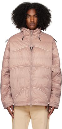 A. A. Spectrum Blouson matelassé rose rembourré en duvet