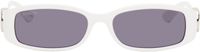 Gucci White Rectangular Frame Sunglasses