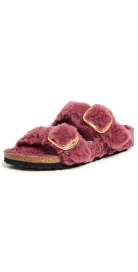 Birkenstock Arizona Big Buckle Teddy Sandals Berry Crush 37