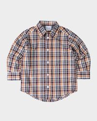 Boy's Plaid Button-Front Shirt, Size 2-4