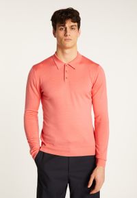Maison Montagut - Polo à manches longues en laine mérinos - Taille 2XL - Rose