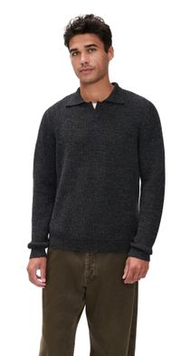 Knickerbocker Shaker Royal Alpaca Sweater Charcoal S