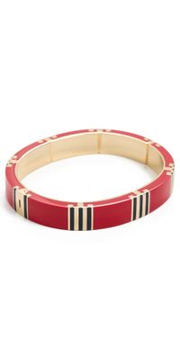 Tory Burch T Stripe Bangle Tory Gold/Red/Navy M