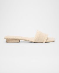 Maya Frayed Jute Flat Sandals