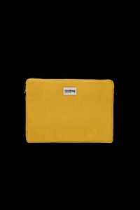 Hindbag - Housse ordinateur en laine recyclée avec mousse anti choc - Taille Unique - Jaune