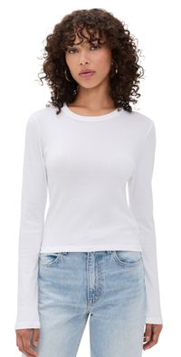 Joe's Jeans The Long Sleeve Baby Tee White XS