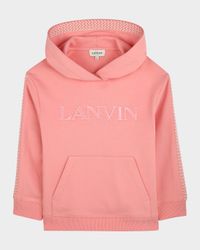 Girl's Embroidered Logo-Print Hoodie, Size 8-14