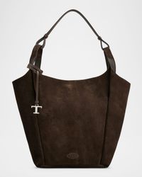 Suede & Leather Shoulder Bag