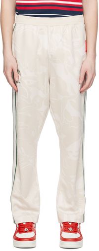 AAPE by A Bathing Ape Beige Jacquard Sweatpants