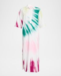 Tie-Dye Caftan Shirtdress