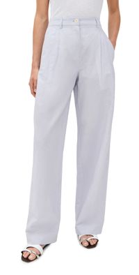 Proenza Schouler White Label Eleanor Pants in Linen Shirting Light Oxford Melange 8