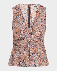 Aiden Sleeveless Paisley Top