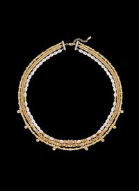 Hipanema - Collier multirang avec perles et sequins - Taille Unique - Doré