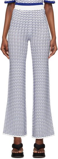 REMAIN Birger Christensen White 3D Wave Lounge Pants