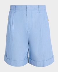 Men's Cuffed Denim Bermuda Shorts