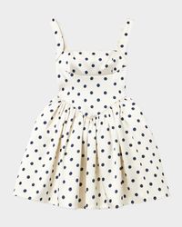 Polka Dot Satin Mini Dress