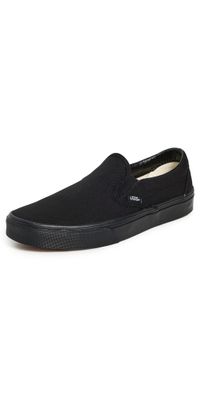 Vans Classic Slip On Unisex Sneakers Black/Black M 8.5/ W 10