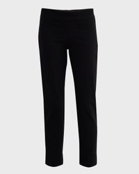 Washable Stretch Crepe Slim Ankle Pants