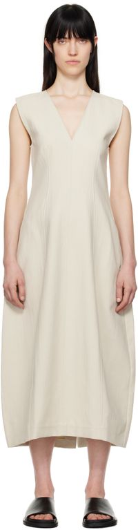 Studio Nicholson Off-White Enna Midi Dress