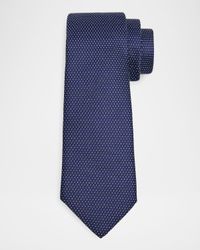 Men's Pin-Dot Silk and Viscose Tie