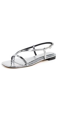 rag & bone Giselle Strappy Thong Sandals Silver 37