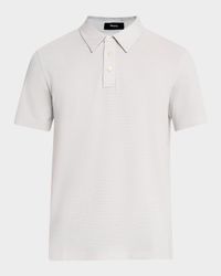 Men's Striped Cotton-Blend Polo Shirt