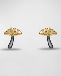 Mushroom Button Earrings