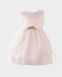 Girl's Sparkle Star Tulle Dress, Size 6M-24M