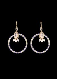 Hipanema - Boucles d'oreilles pendantes avec perles pour oreilles percées - Taille Unique - Blanc