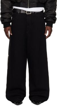LU'U DAN Black Side Zip Jeans
