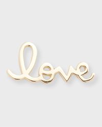 14k Love Script Earring, Single