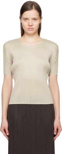 PLEATS PLEASE ISSEY MIYAKE Gray New Colorful Basics 4 T-shirt