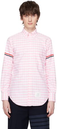 Thom Browne Pink Armband Classic Shirt